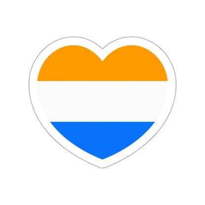 Heart Flag of the Dutch Republic Prince's - STICKER Vinyl Die-Cut Decal White Die-Cut 3 Inch - The Sticker Space