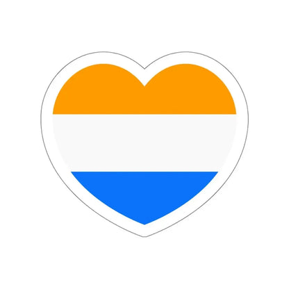 Heart Flag of the Dutch Republic Prince's - STICKER Vinyl Die-Cut Decal White Die-Cut 4 Inch - The Sticker Space