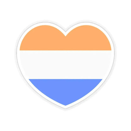 Heart Flag of the Dutch Republic Prince's - STICKER Vinyl Kiss-Cut Decal 2 Inch Transparent - The Sticker Space