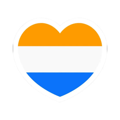 Heart Flag of the Dutch Republic Prince's - STICKER Vinyl Kiss-Cut Decal 2 Inch White - The Sticker Space