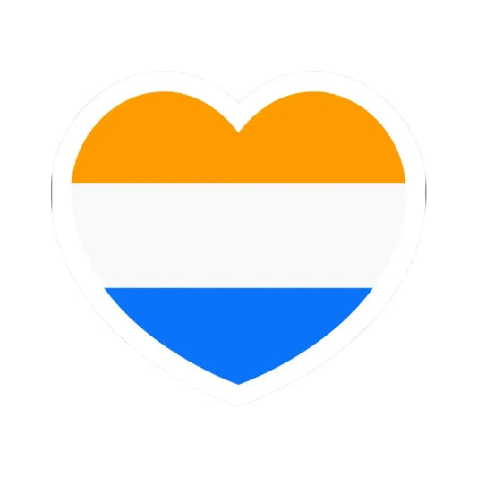 Heart Flag of the Dutch Republic Prince's - STICKER Vinyl Kiss-Cut Decal 2 Inch White - The Sticker Space