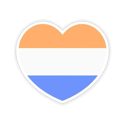 Heart Flag of the Dutch Republic Prince's - STICKER Vinyl Kiss-Cut Decal 3 Inch Transparent - The Sticker Space