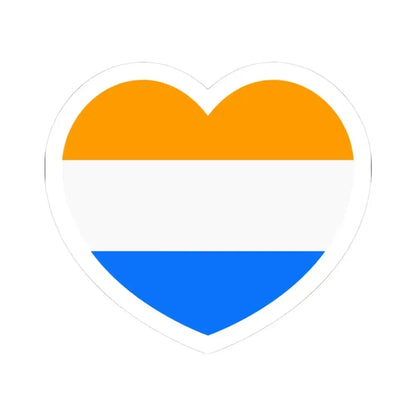 Heart Flag of the Dutch Republic Prince's - STICKER Vinyl Kiss-Cut Decal 3 Inch White - The Sticker Space
