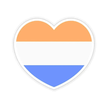 Heart Flag of the Dutch Republic Prince's - STICKER Vinyl Kiss-Cut Decal 4 Inch Transparent - The Sticker Space