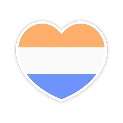 Heart Flag of the Dutch Republic Prince's - STICKER Vinyl Kiss-Cut Decal 6 Inch Transparent - The Sticker Space