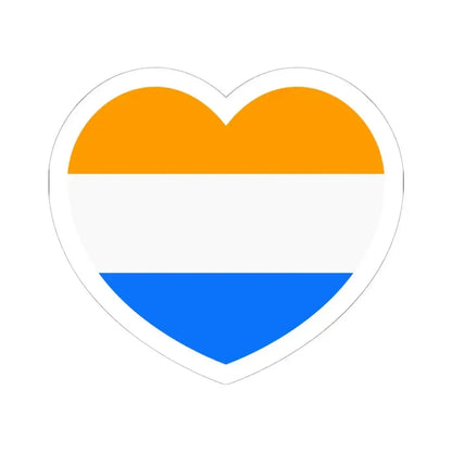 Heart Flag of the Dutch Republic Prince's - STICKER Vinyl Kiss-Cut Decal 6 Inch White - The Sticker Space