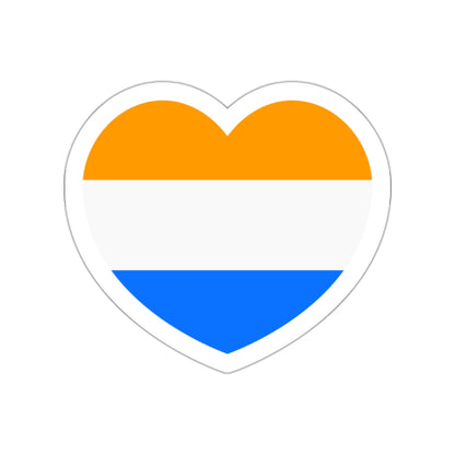 Heart Flag of the Dutch Republic Prince's - STICKER Vinyl Die-Cut Decal-White-The Sticker Space