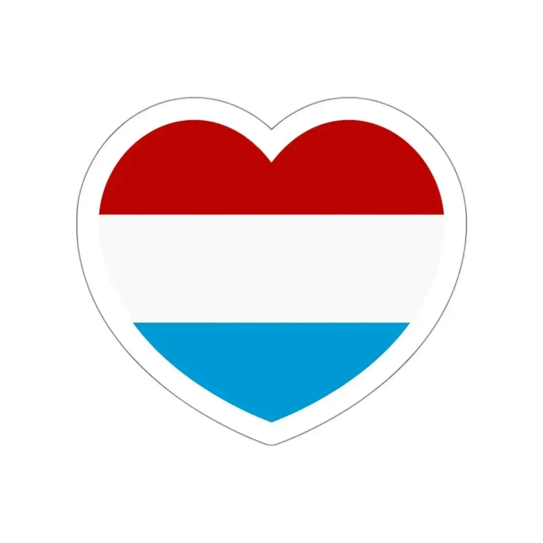Heart Flag of the Dutch Republic States - STICKER Vinyl Die-Cut Decal White Die-Cut 3 Inch - The Sticker Space