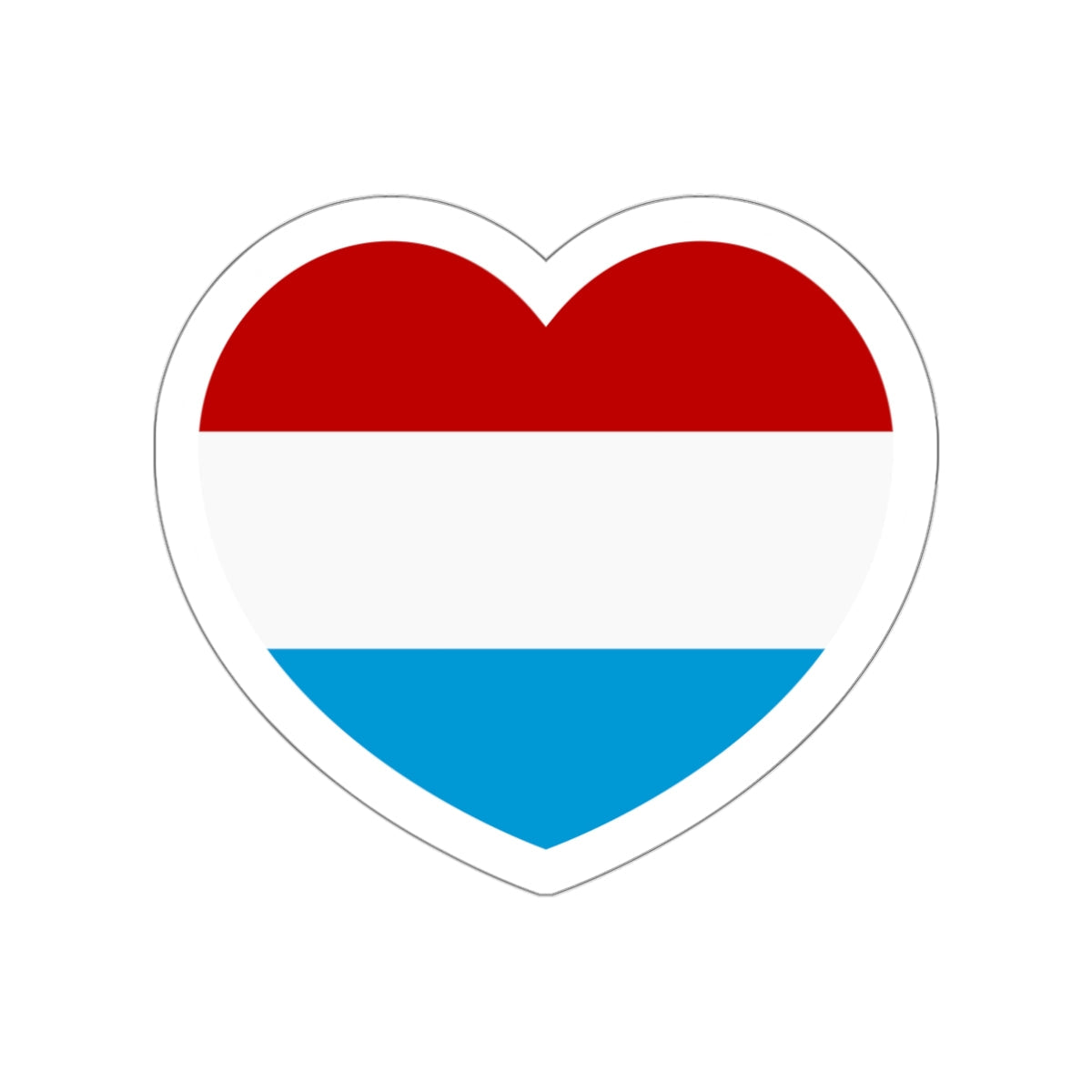 Heart Flag of the Dutch Republic States - STICKER Vinyl Die-Cut Decal-White-The Sticker Space