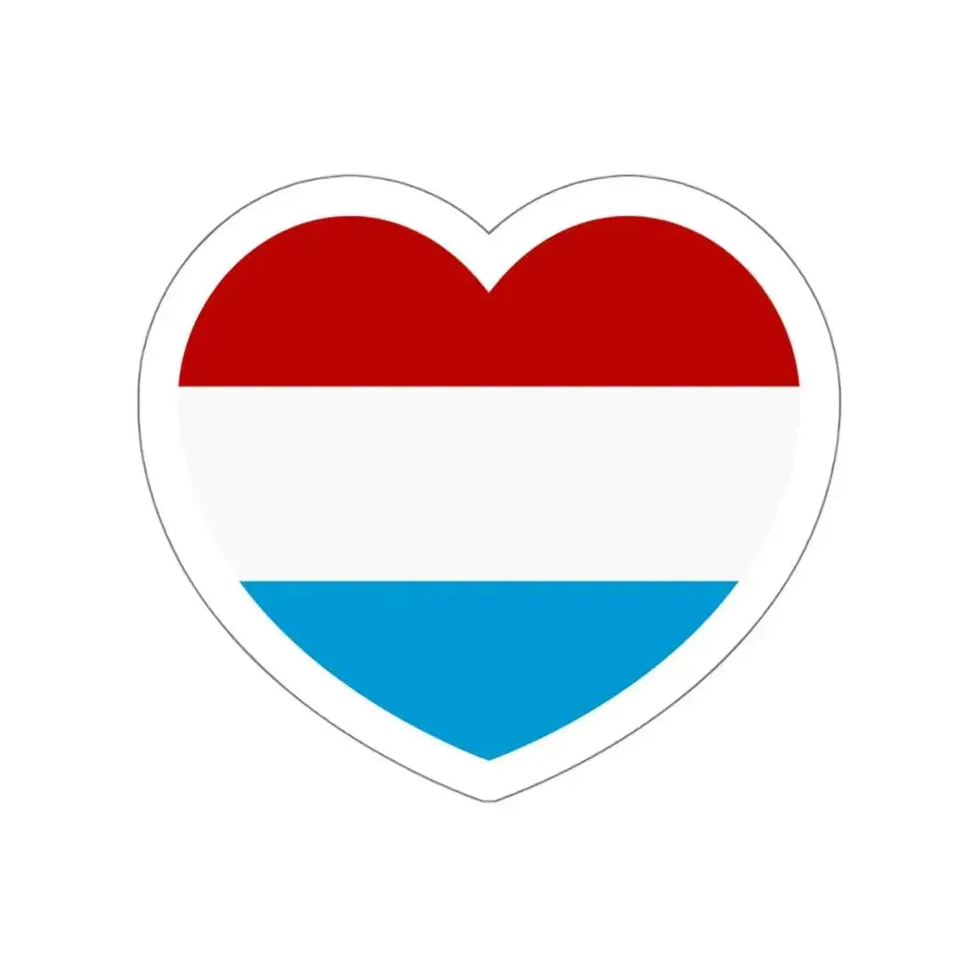 Heart Flag of the Dutch Republic States - STICKER Vinyl Die-Cut Decal White Die-Cut 5 Inch - The Sticker Space