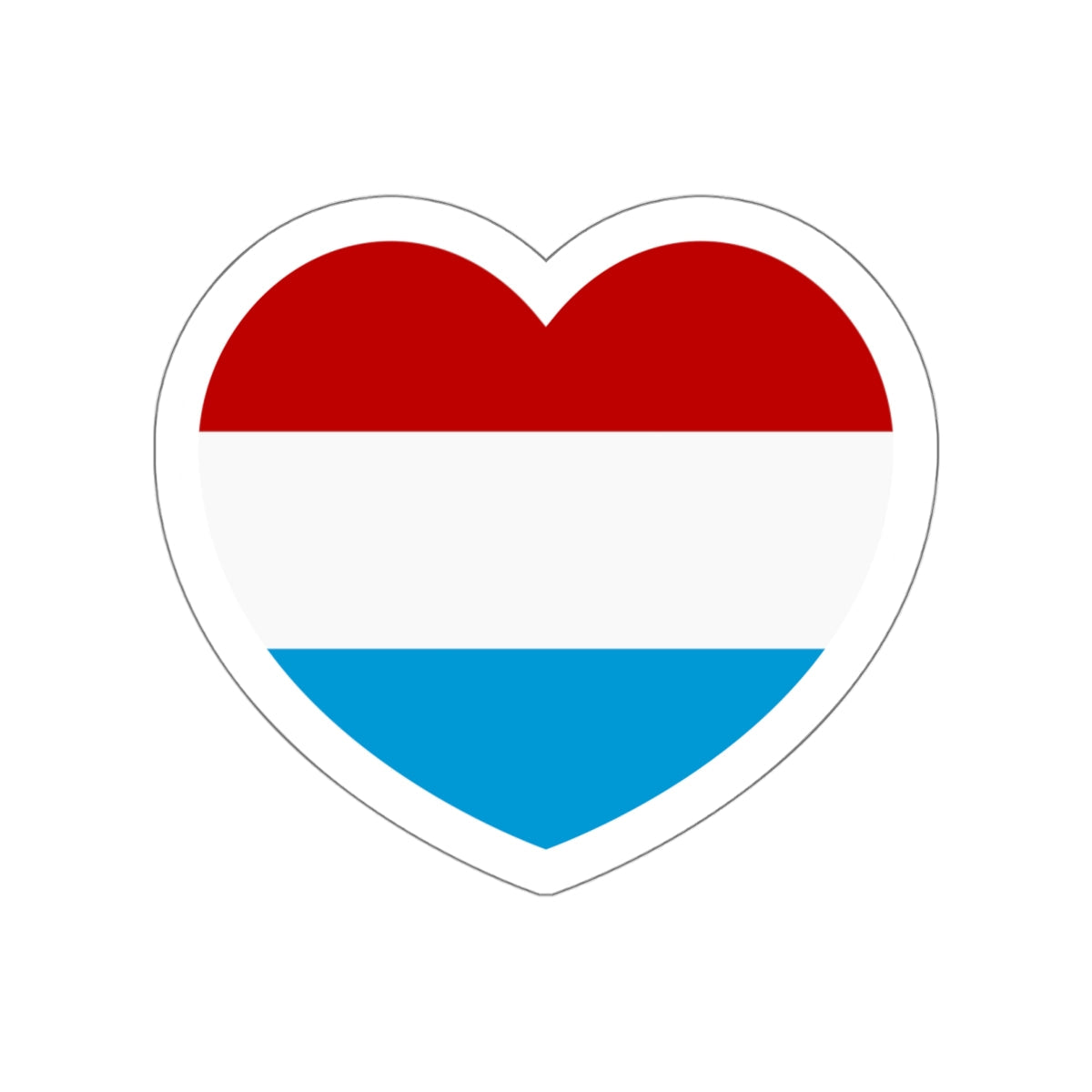 Heart Flag of the Dutch Republic States - STICKER Vinyl Die-Cut Decal-White-The Sticker Space