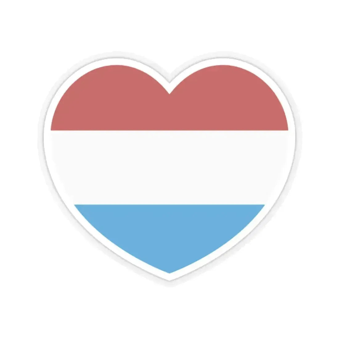 Heart Flag of the Dutch Republic States - STICKER Vinyl Kiss-Cut Decal 2 Inch Transparent - The Sticker Space