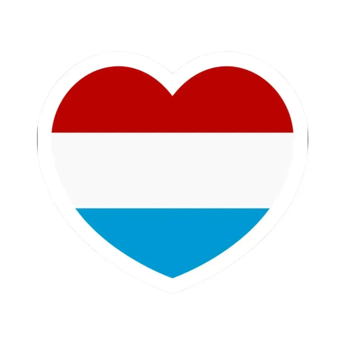 Heart Flag of the Dutch Republic States - STICKER Vinyl Kiss-Cut Decal 2 Inch White - The Sticker Space