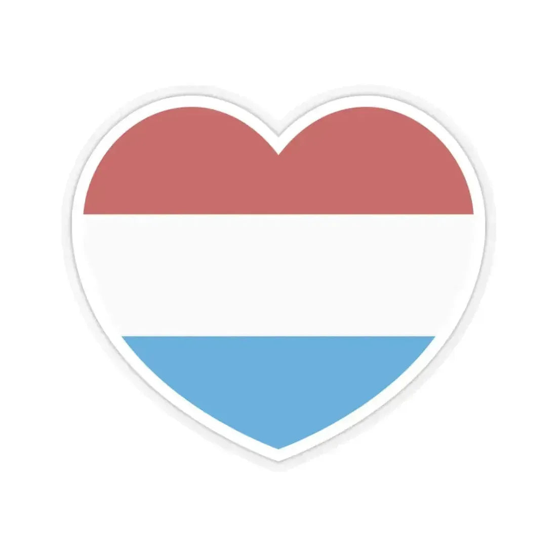 Heart Flag of the Dutch Republic States - STICKER Vinyl Kiss-Cut Decal 3 Inch Transparent - The Sticker Space