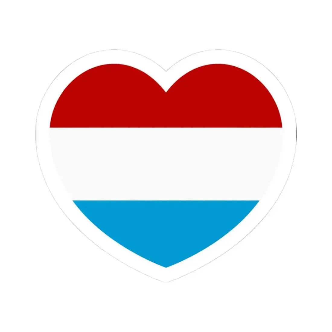 Heart Flag of the Dutch Republic States - STICKER Vinyl Kiss-Cut Decal 3 Inch White - The Sticker Space