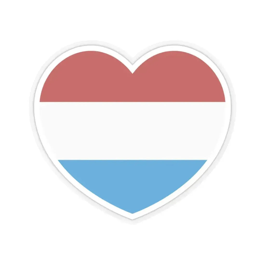 Heart Flag of the Dutch Republic States - STICKER Vinyl Kiss-Cut Decal 4 Inch Transparent - The Sticker Space