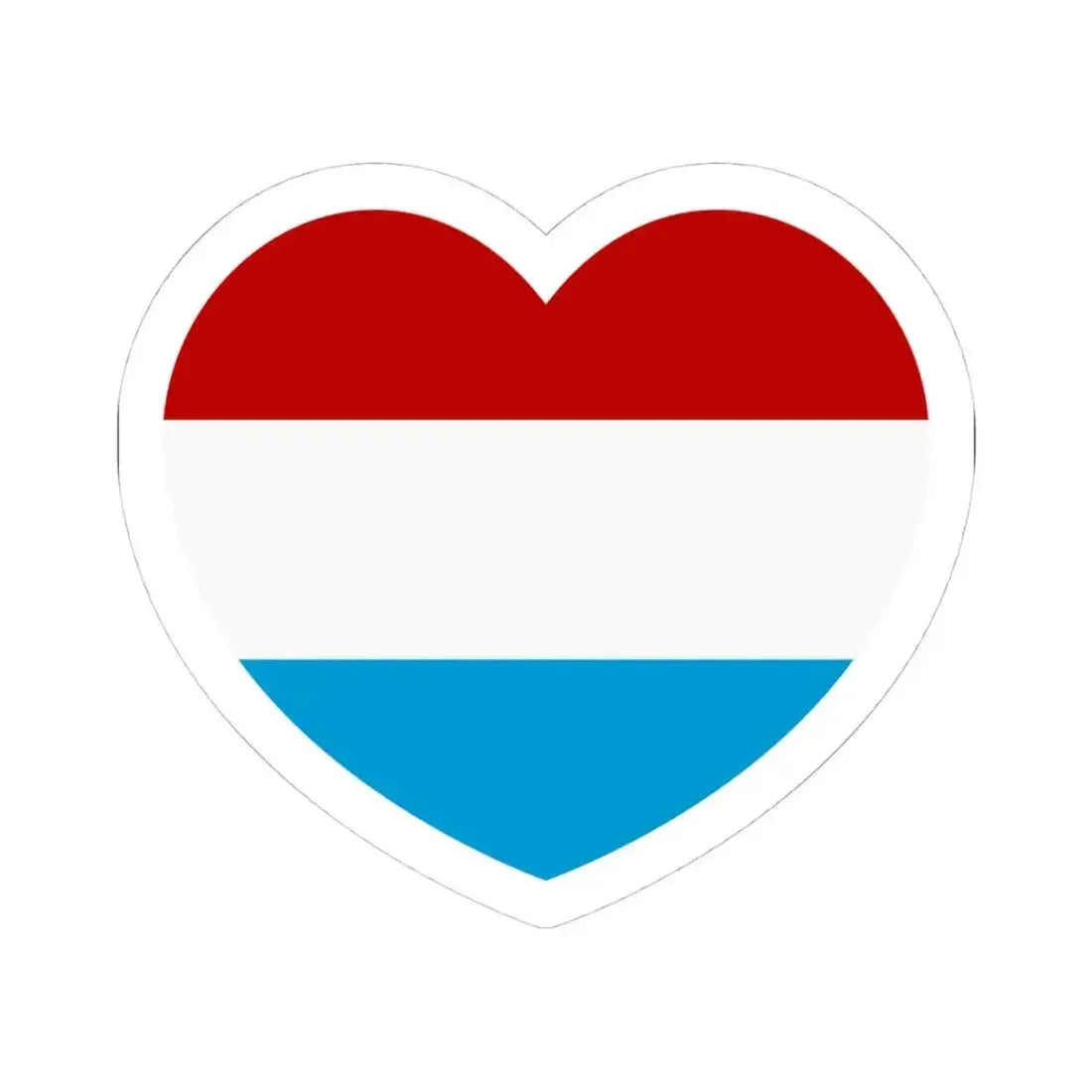 Heart Flag of the Dutch Republic States - STICKER Vinyl Kiss-Cut Decal 4 Inch White - The Sticker Space