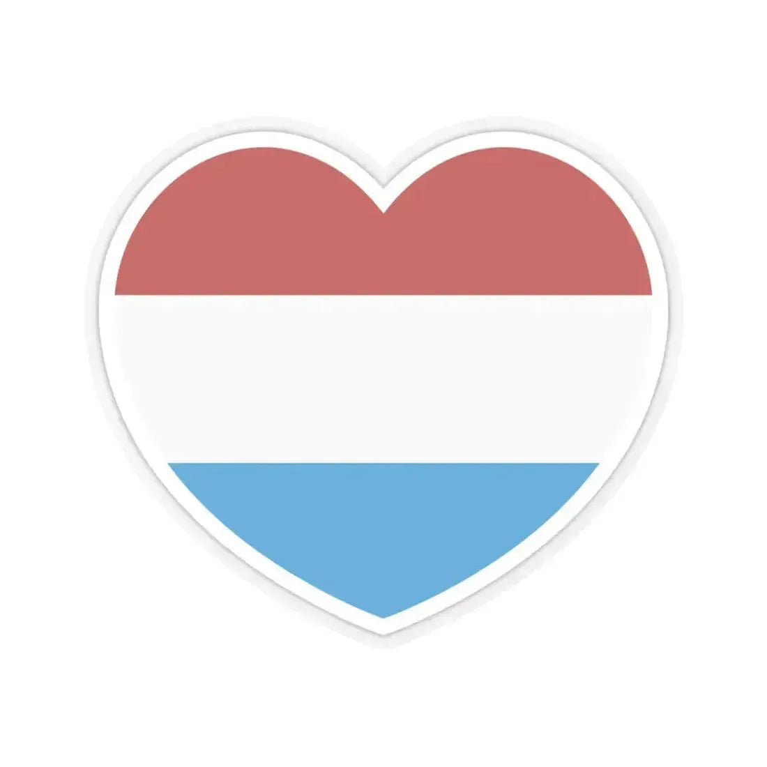 Heart Flag of the Dutch Republic States - STICKER Vinyl Kiss-Cut Decal 6 Inch Transparent - The Sticker Space