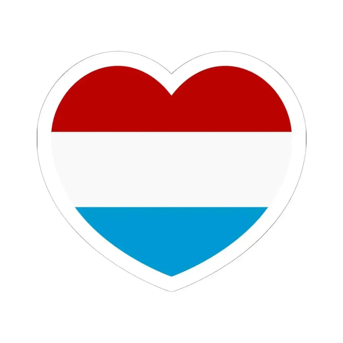 Heart Flag of the Dutch Republic States - STICKER Vinyl Kiss-Cut Decal 6 Inch White - The Sticker Space