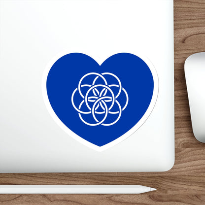 Heart Flag of the Earth - STICKER Vinyl Die-Cut Decal-The Sticker Space