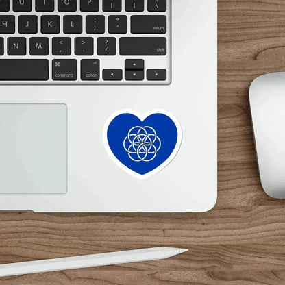 Heart Flag of the Earth - STICKER Vinyl Die-Cut Decal - The Sticker Space