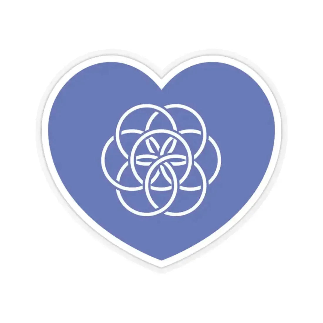Heart Flag of the Earth - STICKER Vinyl Kiss-Cut Decal 2 Inch Transparent - The Sticker Space
