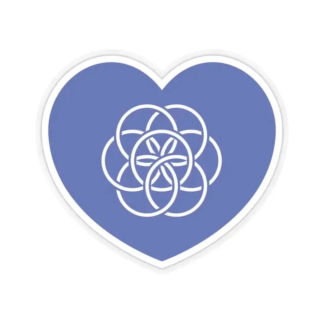 Heart Flag of the Earth - STICKER Vinyl Kiss-Cut Decal 3 Inch Transparent - The Sticker Space