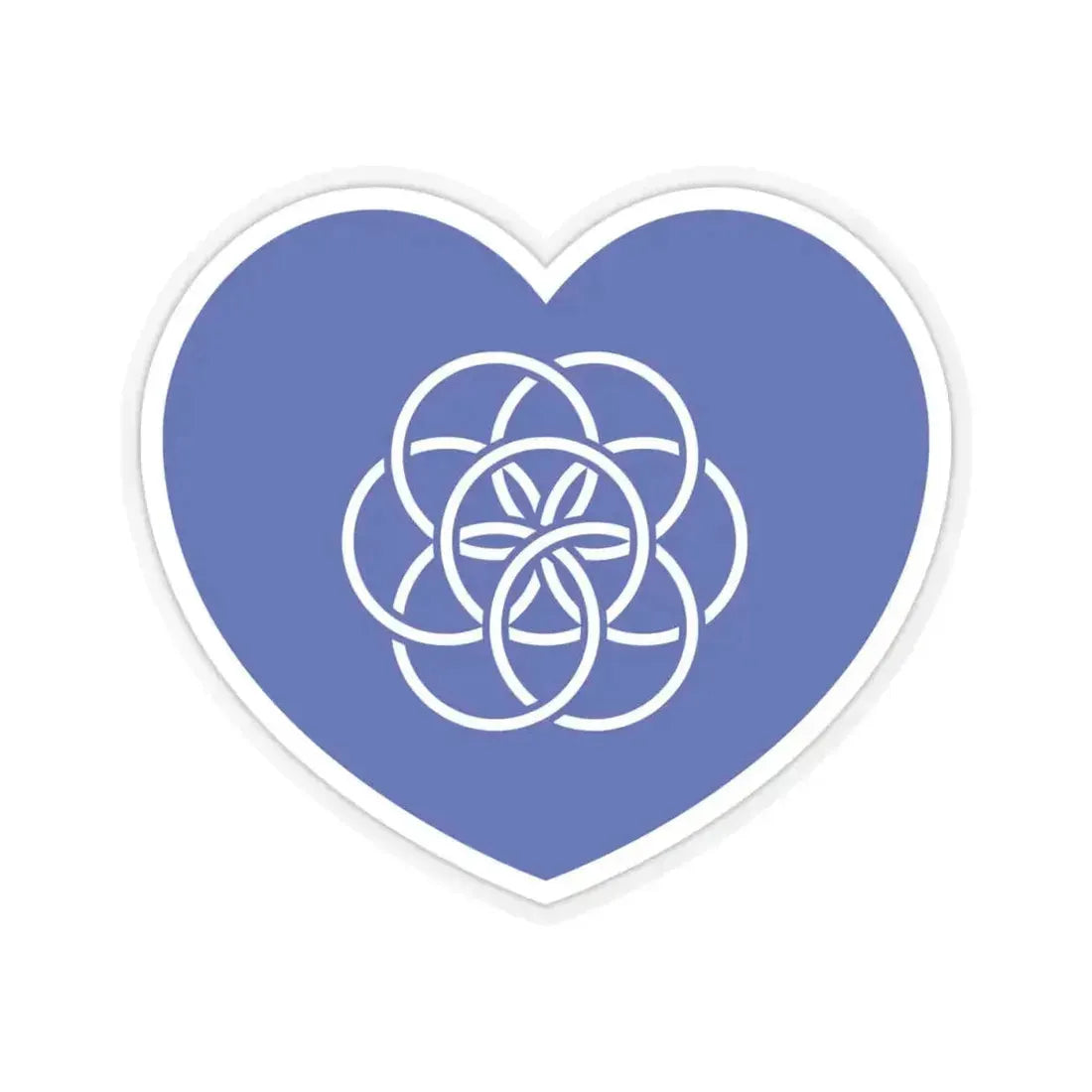 Heart Flag of the Earth - STICKER Vinyl Kiss-Cut Decal 4 Inch Transparent - The Sticker Space