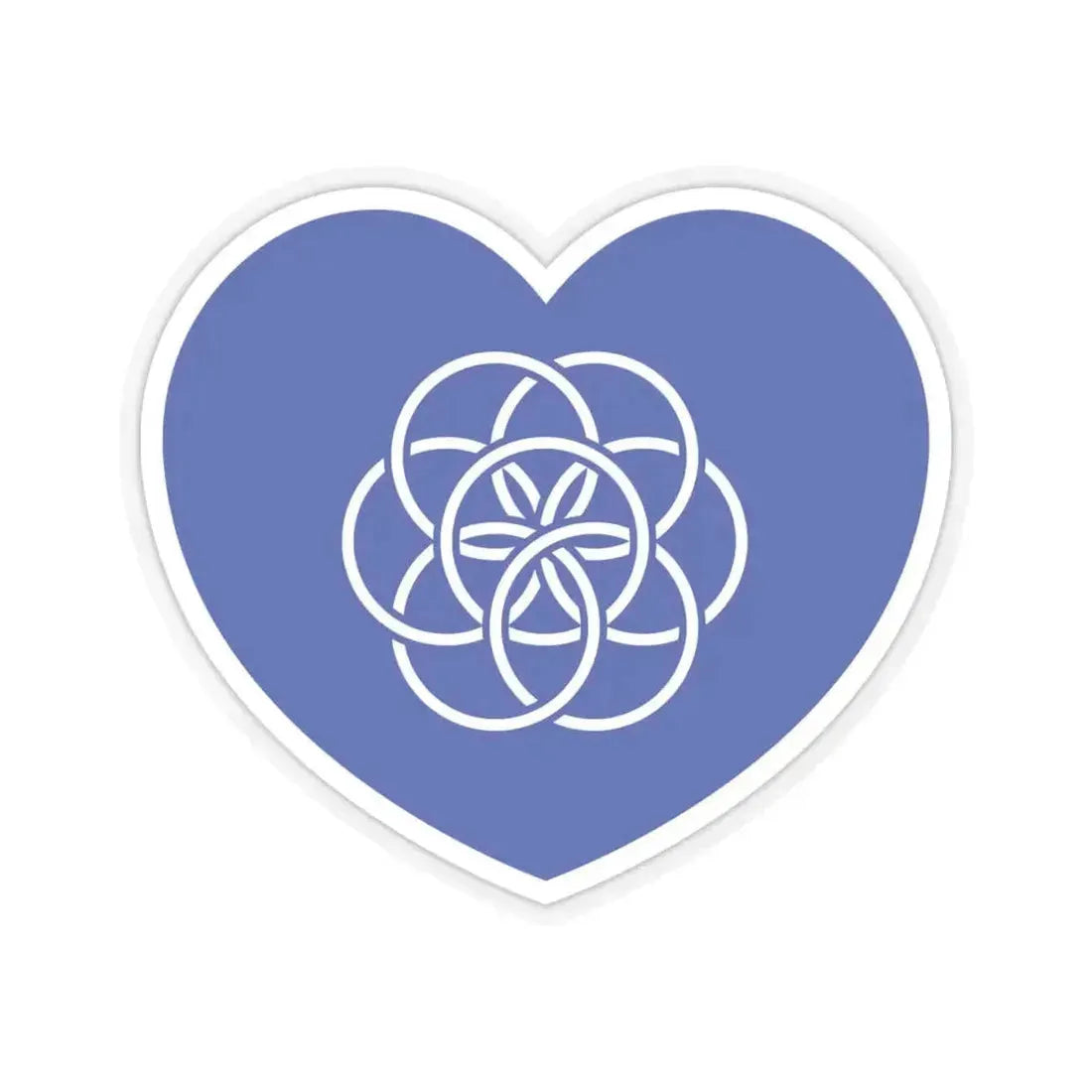 Heart Flag of the Earth - STICKER Vinyl Kiss-Cut Decal 6 Inch Transparent - The Sticker Space