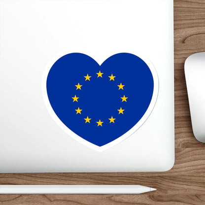 Heart Flag of the European Union - STICKER Vinyl Die-Cut Decal-The Sticker Space