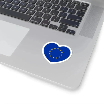 Heart Flag of the European Union - STICKER Vinyl Kiss-Cut Decal - The Sticker Space