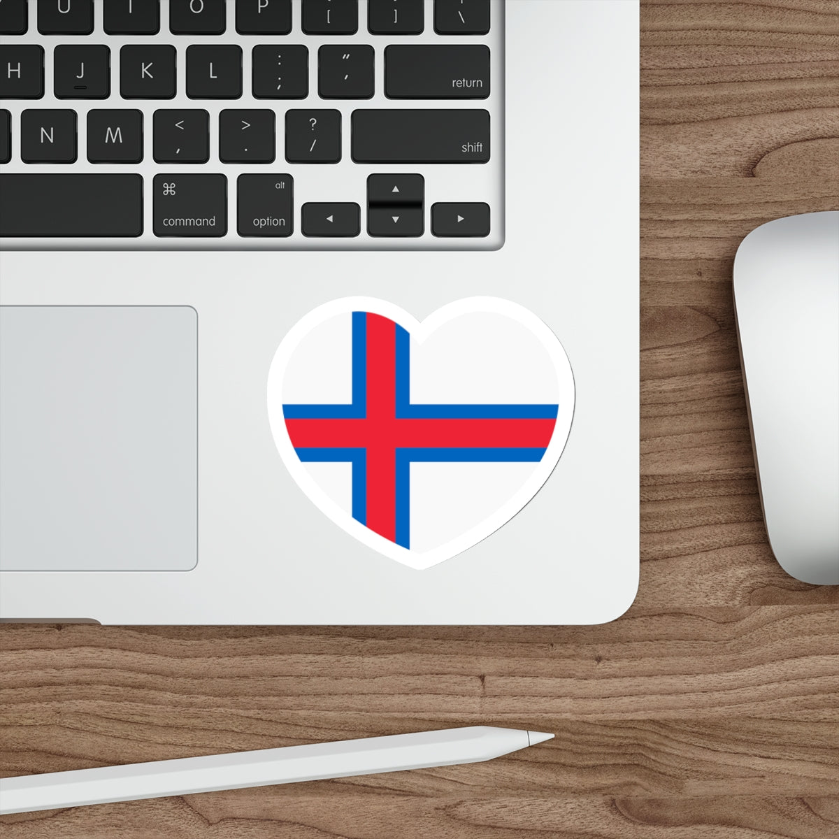 Heart Flag of the Faroe Islands - STICKER Vinyl Die-Cut Decal-The Sticker Space