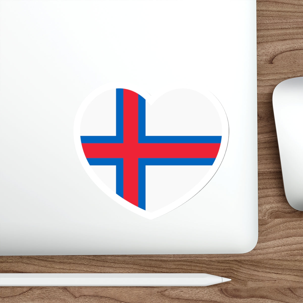 Heart Flag of the Faroe Islands - STICKER Vinyl Die-Cut Decal-The Sticker Space