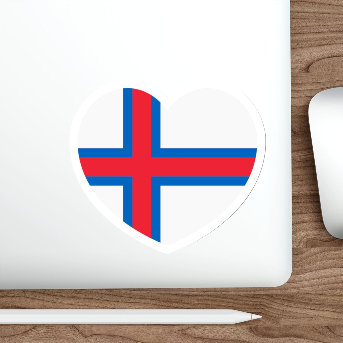 Heart Flag of the Faroe Islands - STICKER Vinyl Die-Cut Decal-The Sticker Space