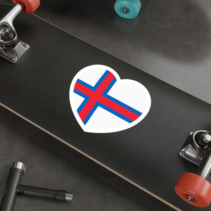 Heart Flag of the Faroe Islands - STICKER Vinyl Die-Cut Decal-The Sticker Space