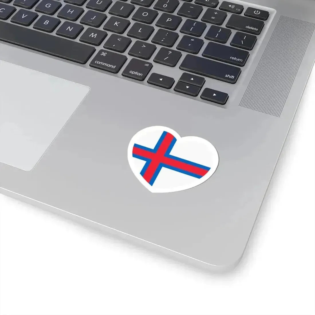 Heart Flag of the Faroe Islands - STICKER Vinyl Kiss-Cut Decal - The Sticker Space