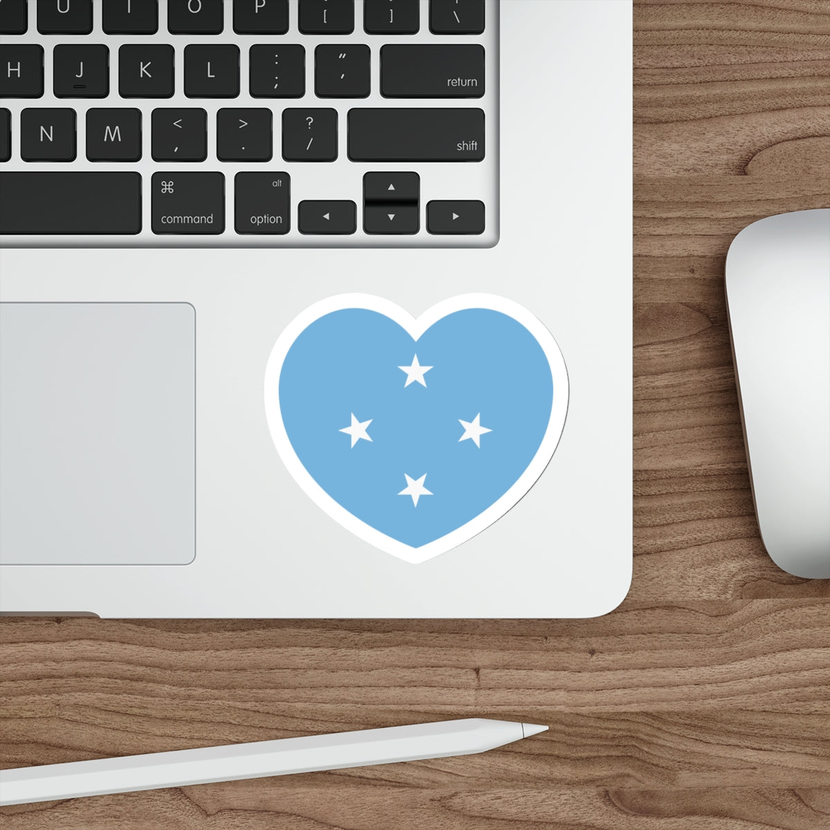 Heart Flag of the Federated States of Micronesia - STICKER Vinyl Die-Cut Decal-The Sticker Space