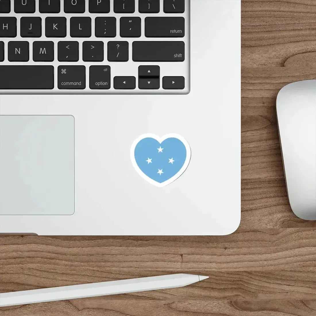 Heart Flag of the Federated States of Micronesia - STICKER Vinyl Die-Cut Decal - The Sticker Space