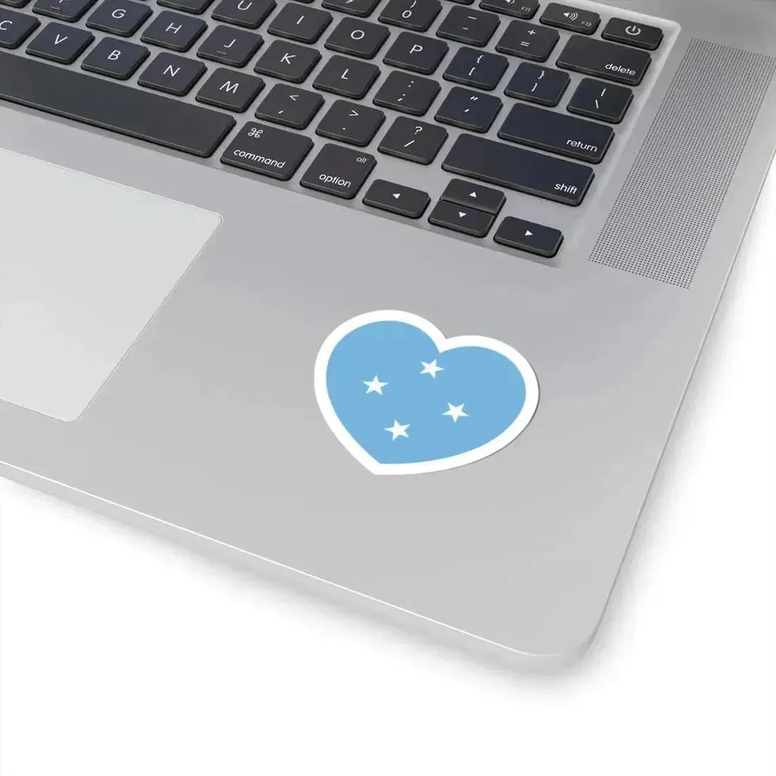 Heart Flag of the Federated States of Micronesia - STICKER Vinyl Kiss-Cut Decal - The Sticker Space