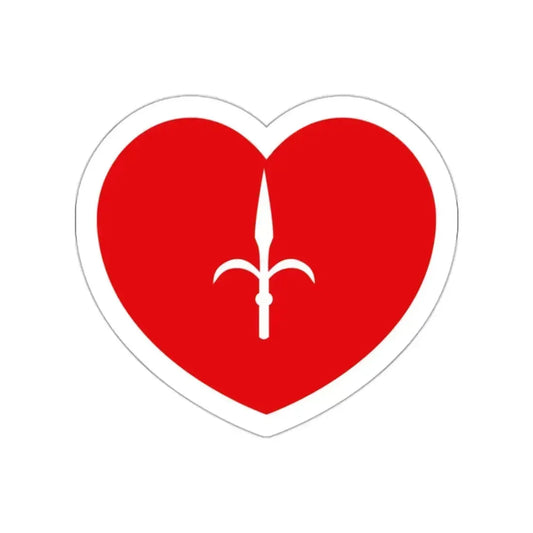Heart Flag of the Free Territory of Trieste - STICKER Vinyl Die-Cut Decal White Die-Cut 2 Inch - The Sticker Space
