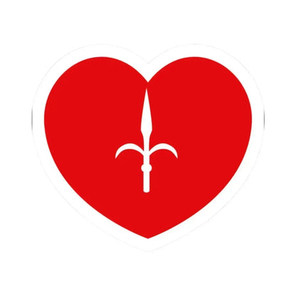 Heart Flag of the Free Territory of Trieste - STICKER Vinyl Kiss-Cut Decal 2 Inch White - The Sticker Space
