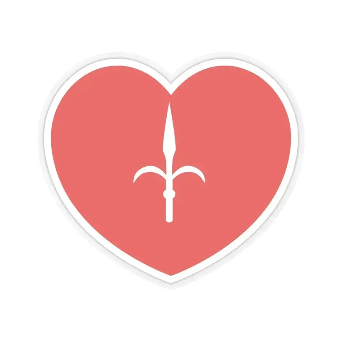 Heart Flag of the Free Territory of Trieste - STICKER Vinyl Kiss-Cut Decal 3 Inch Transparent - The Sticker Space