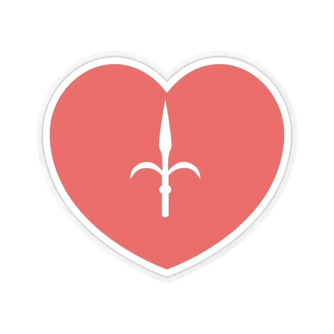 Heart Flag of the Free Territory of Trieste - STICKER Vinyl Kiss-Cut Decal 4 Inch Transparent - The Sticker Space