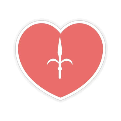 Heart Flag of the Free Territory of Trieste - STICKER Vinyl Kiss-Cut Decal 4 Inch Transparent - The Sticker Space