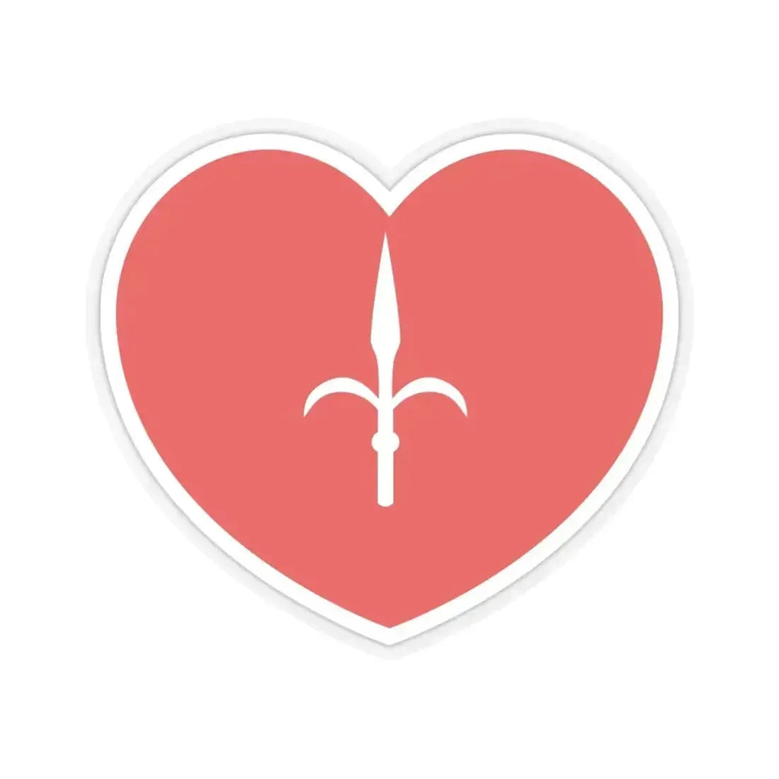 Heart Flag of the Free Territory of Trieste - STICKER Vinyl Kiss-Cut Decal 6 Inch Transparent - The Sticker Space