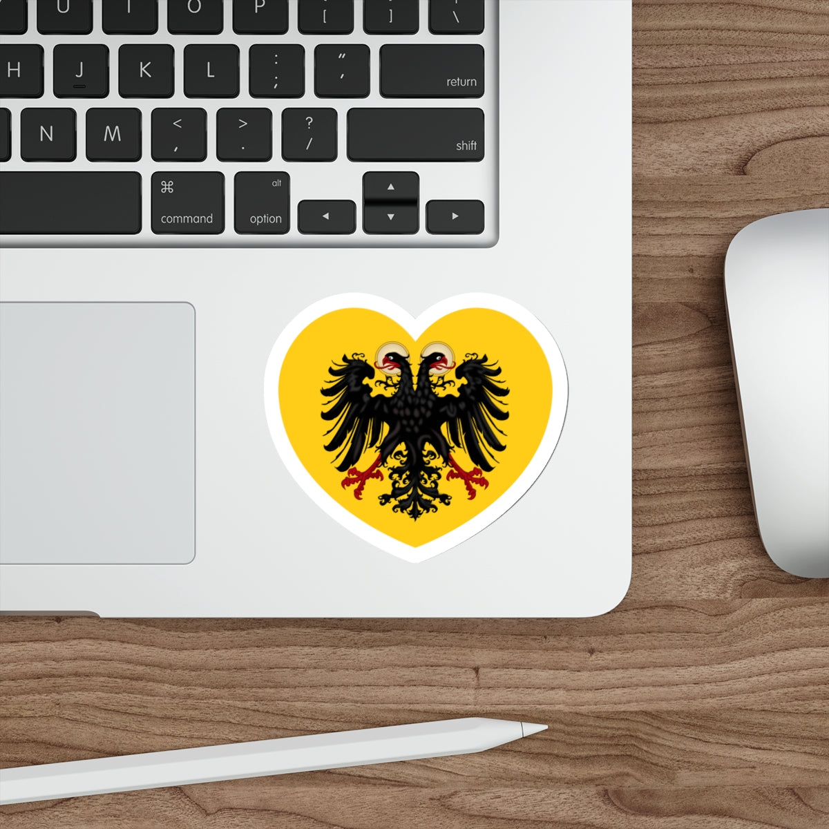 Heart Flag of the Holy Roman Empire - STICKER Vinyl Die-Cut Decal