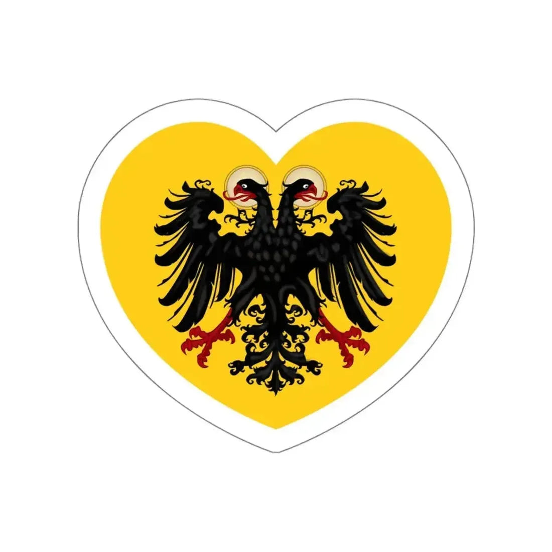 Heart Flag of the Holy Roman Empire - STICKER Vinyl Die-Cut Decal - The Sticker Space