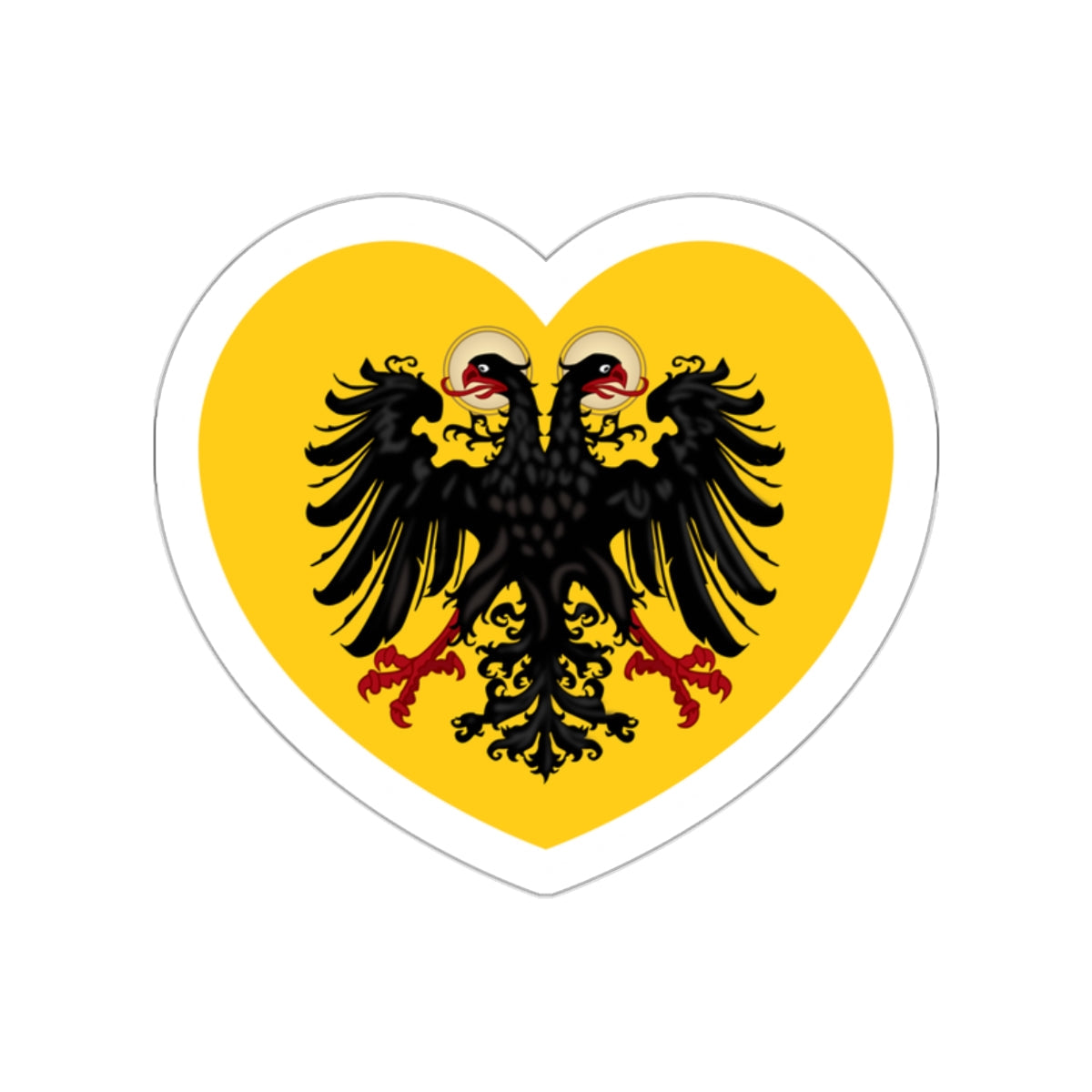 Heart Flag of the Holy Roman Empire - STICKER Vinyl Die-Cut Decal