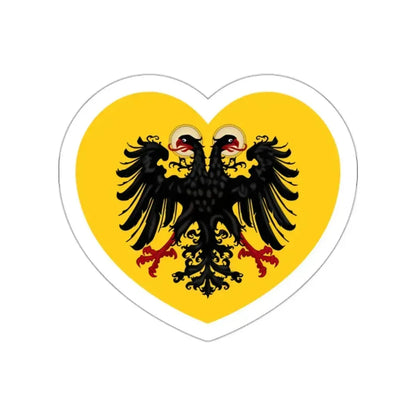 Heart Flag of the Holy Roman Empire - STICKER Vinyl Die-Cut Decal White Die-Cut 2 Inch - The Sticker Space