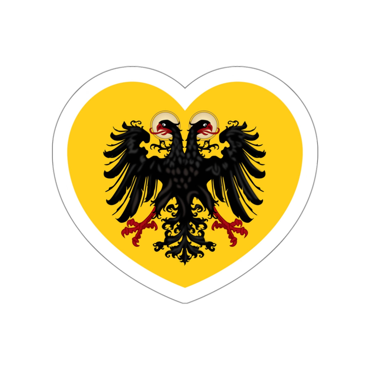 Heart Flag of the Holy Roman Empire - STICKER Vinyl Die-Cut Decal